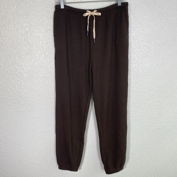 N Philanthrophy Jogger Pants Women Large Zayden Waffle Sweatpants Cozy Comfy NEW - Picture 1 of 15